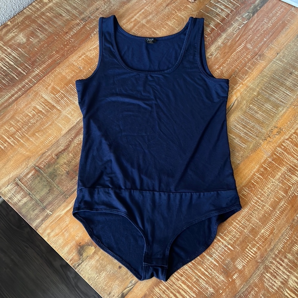J Crew bodysuit, cotton, navy blue, small